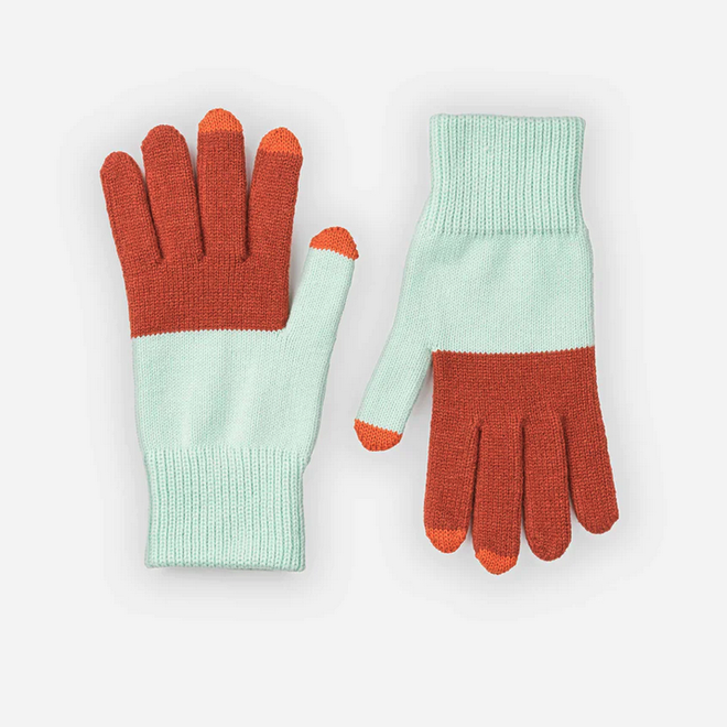 Gloves Touchscreen Colorblock Flame & Jade