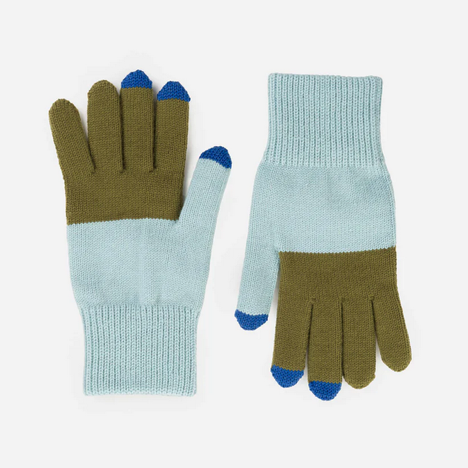 Gloves Touchscreen Colorblock Stone Blue & Moss