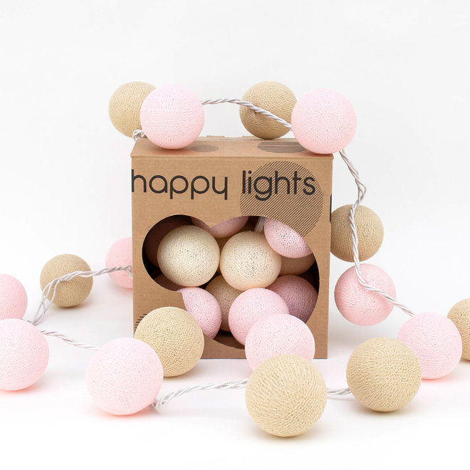 Happy Lights Box Sand & Light Pink
