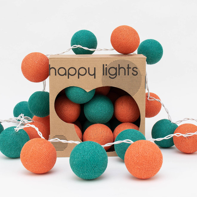 Happy Lights Box Teal & Orange