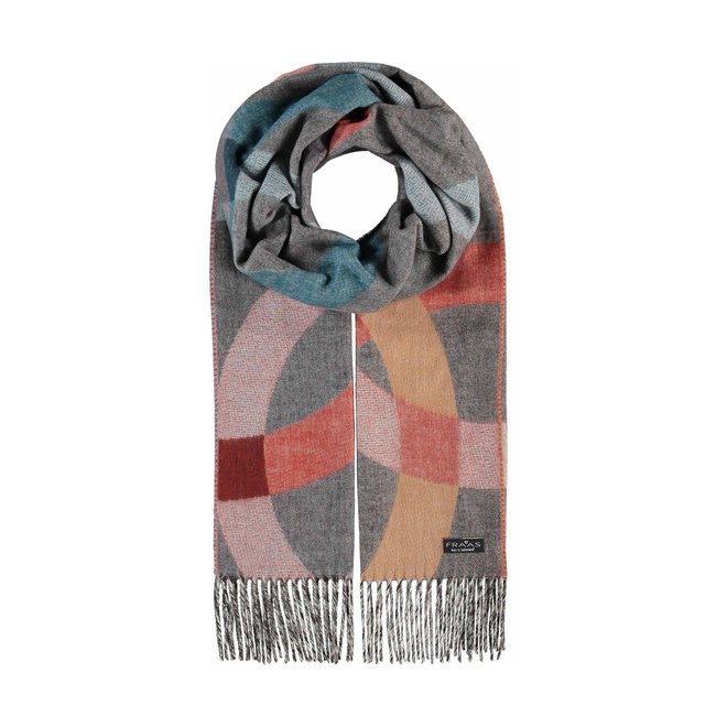 Scarf Colorful Circles Cyber Salmon
