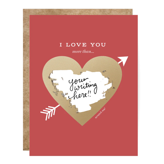 Card Scratch off Love you more than