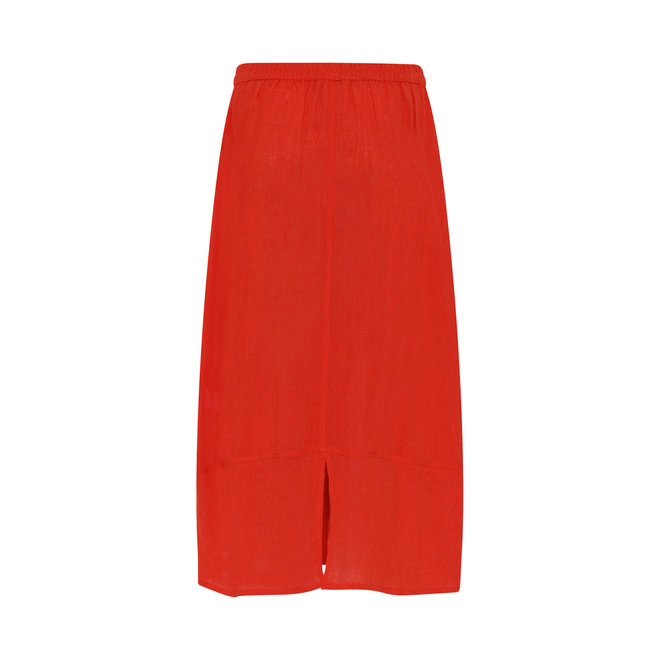 Linen Skirt Red