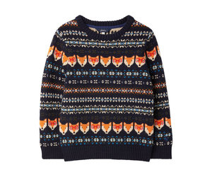 Frederick Sweater Fair Isle Navy Fox 3Y - Kreatelier