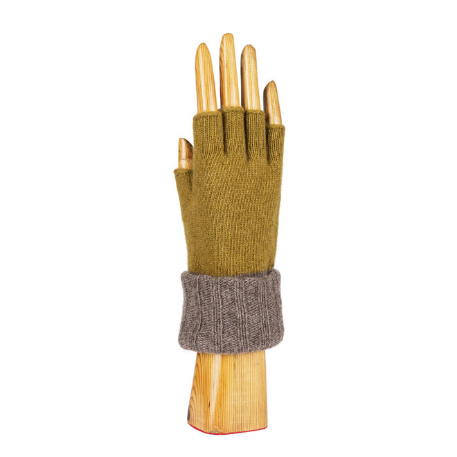 Gloves Fingerless Bi-Color Musgo