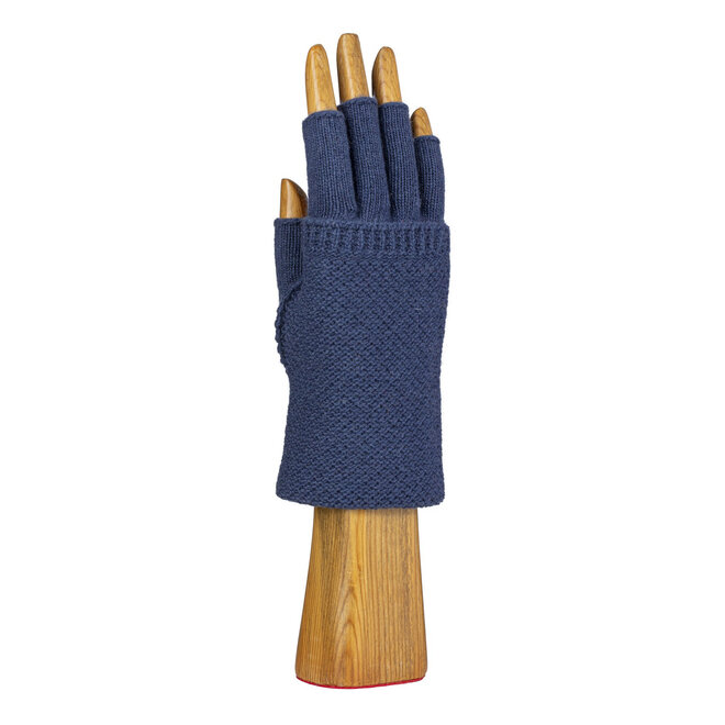 Gloves Fingerless Grain Bleu