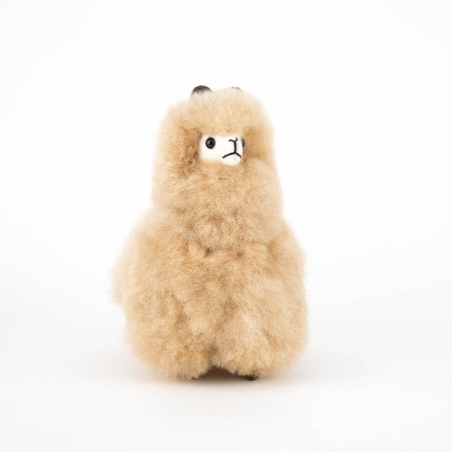 Stuffed Standing Alpaca Beige 5.5"