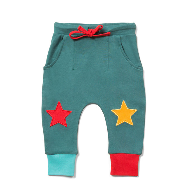 Joggers Knee Patch Star Sea Green