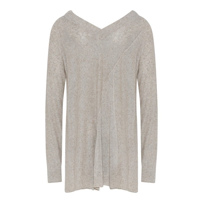 Sweater V-Neck Taupe