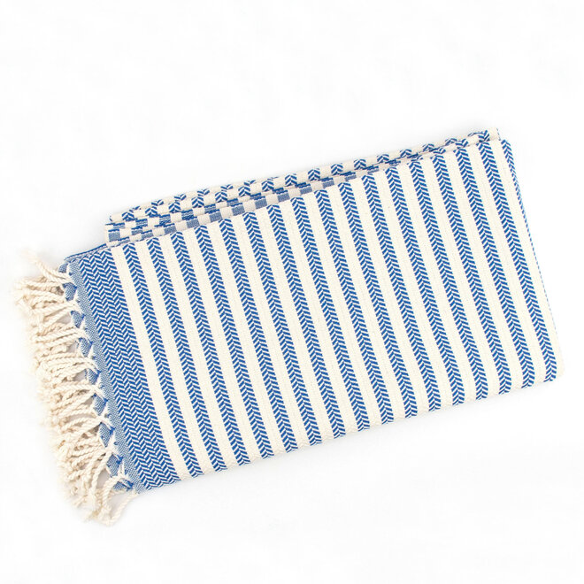 Turkish Towel Saphira Blue Stripes