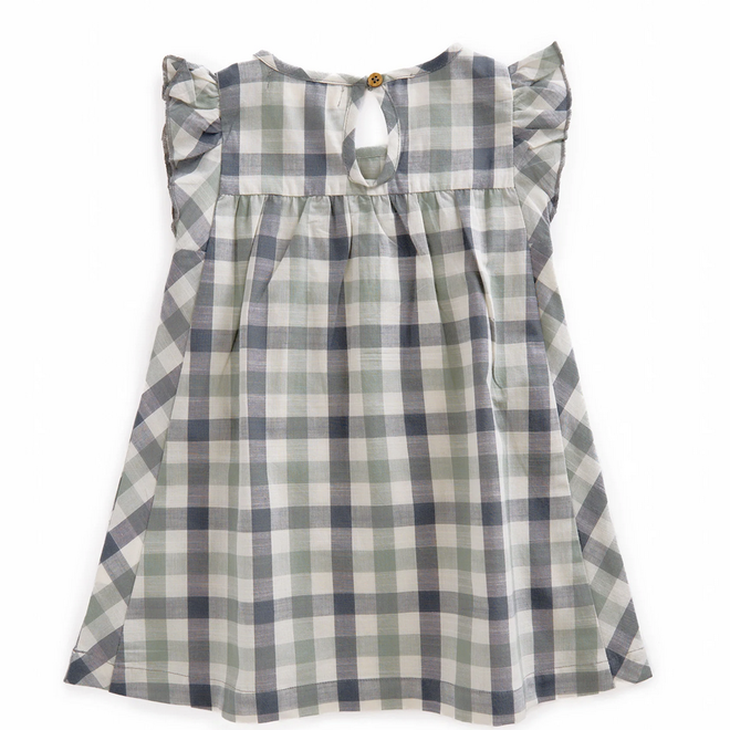 Ruffle Dress Checkmate Ink & Sage