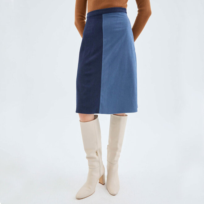 Corduroy Skirt Blue