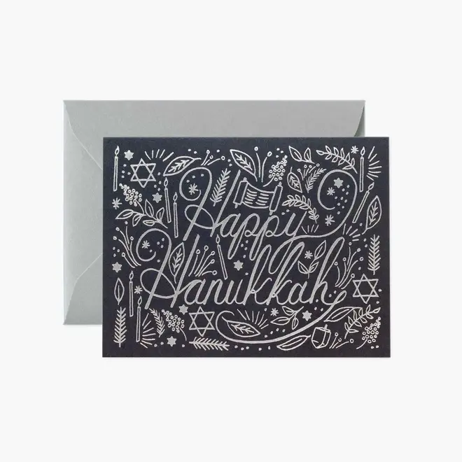 Card Silver Hanukkah