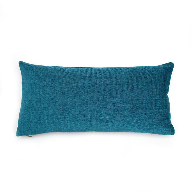 Pillow Chenille Teal 10 x 20in