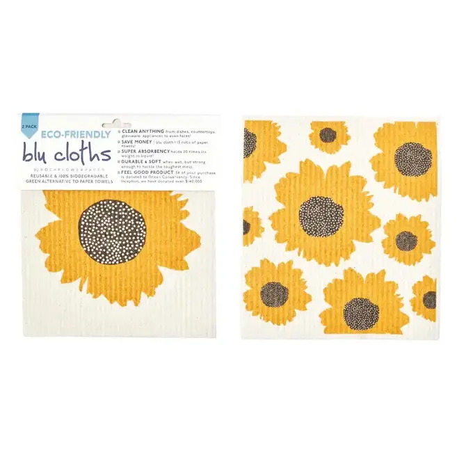 Blu Cloth Sunflowers Set 2