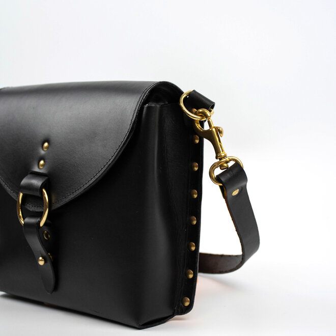 Leather Crossbody Bag Jess Black