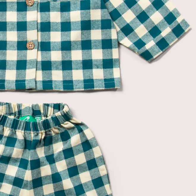 Pyjamas Button Up Blue Check