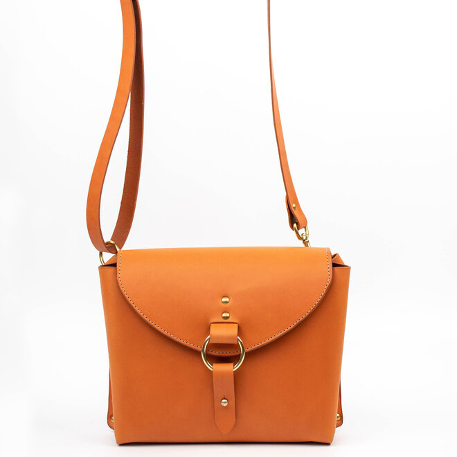 Leather Crossbody Bag Jess Naranja