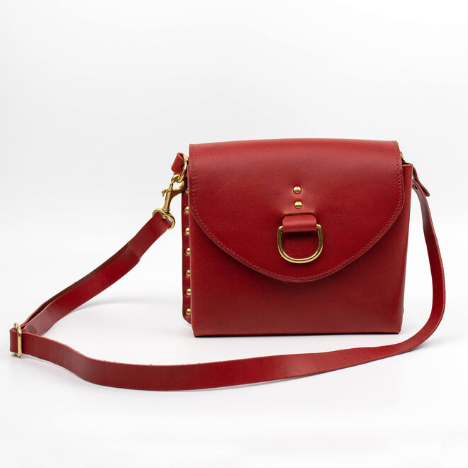Leather Crossbody Bag Jess Red