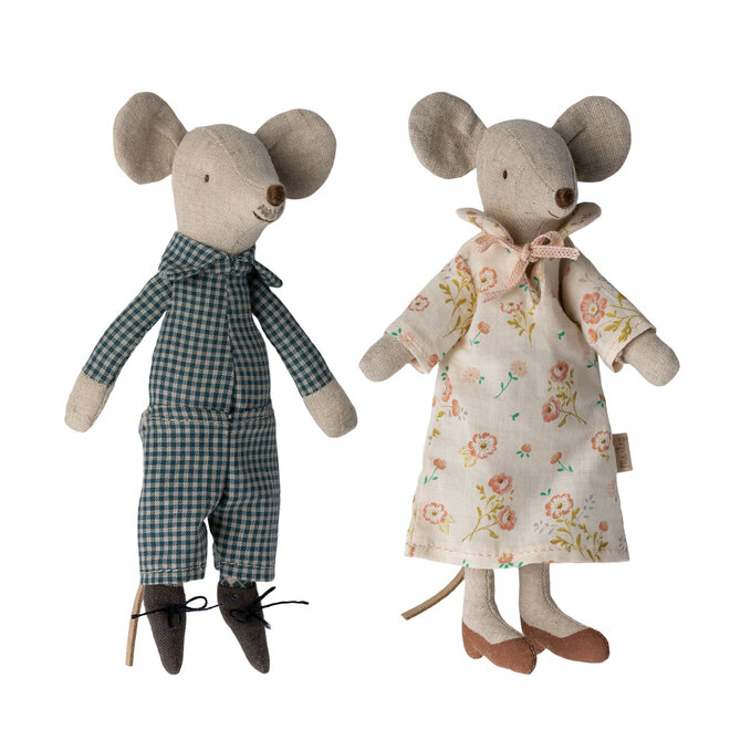 Mice Grandpa & Grandma in Cigarbox