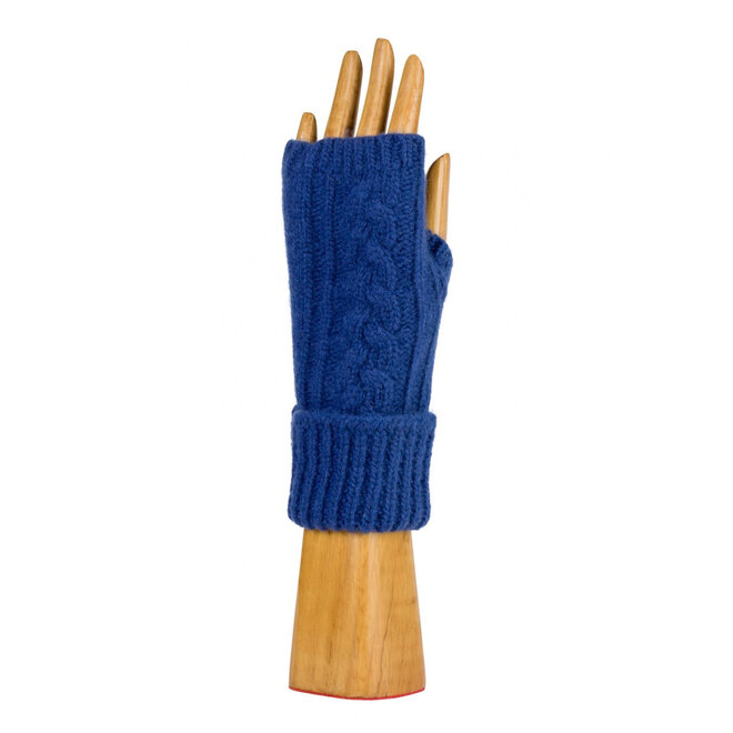 Gloves Fingerless Braids Blue