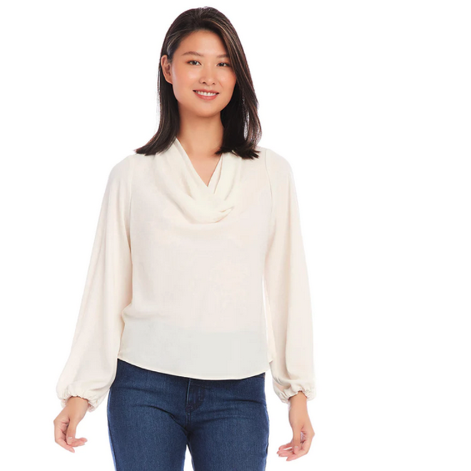 Cream cowl neck sales sweater women's