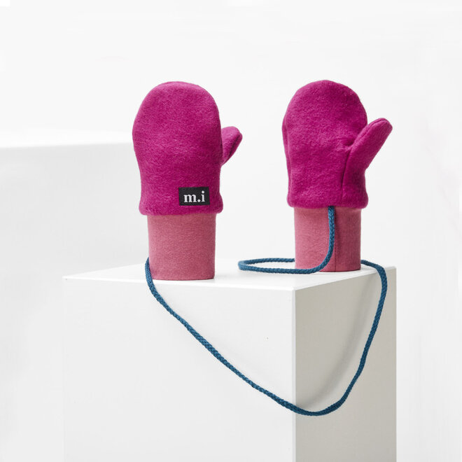 Organic Mittens Vegan Children Fuchsia