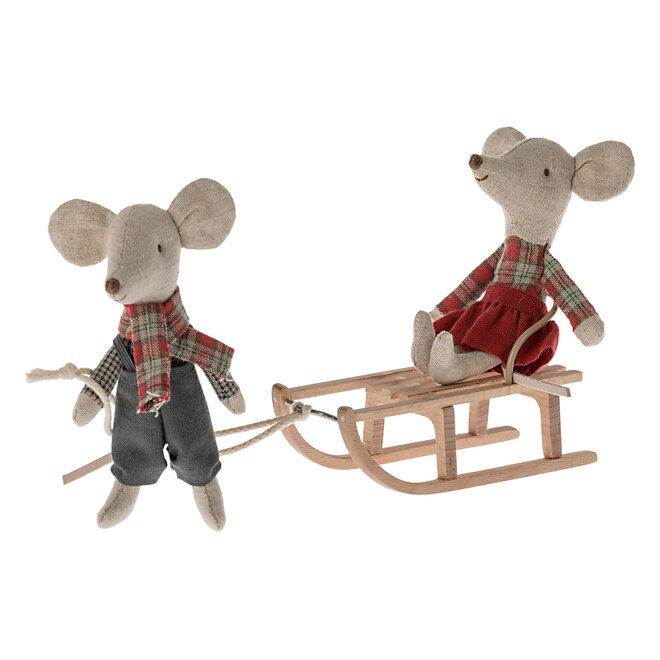 Mouse Sled Wooden