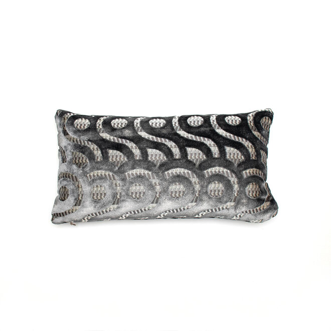 Pillow Latticino Graphite 10 x 18in