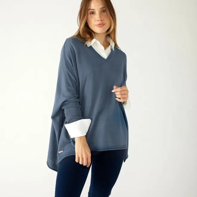 Sweater Catalina V-Neck Baltic Blue