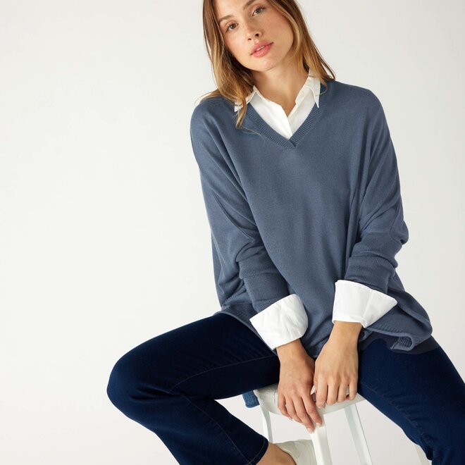 Sweater Catalina V-Neck Baltic Blue