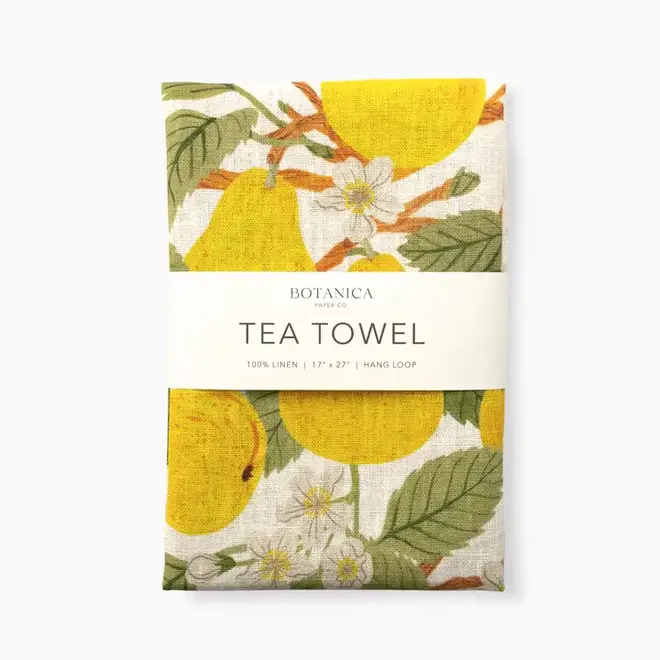 Linen Tea Towel Pear Orchard
