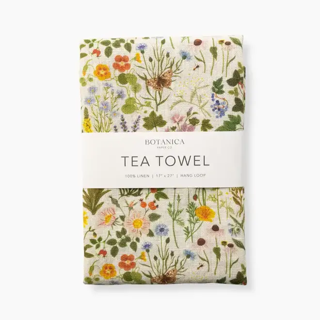 Linen Tea Towel Botanist