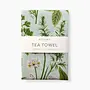 Linen Tea Towel Herb Garden