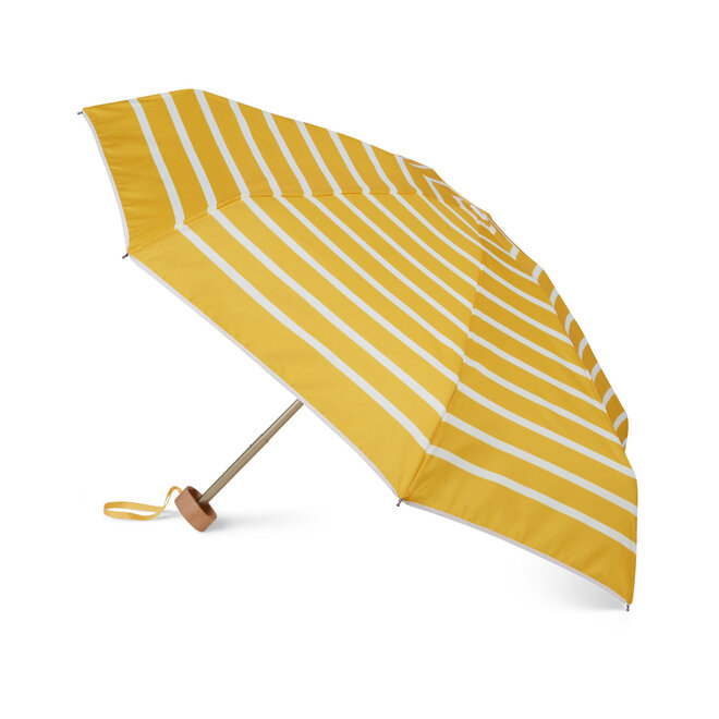 Gabin Umbrella Compact Yellow & White Stripes