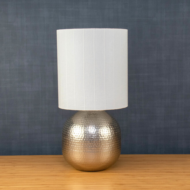 Table Lamp Base Mat Silver 9"H