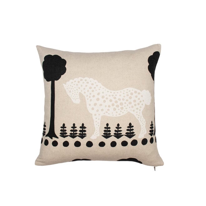 Pillow Polka Doty Pony Natural 15 x 15in