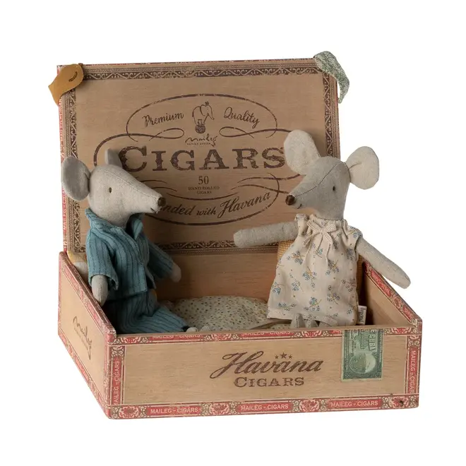 Mice Mum & Dad in Cigarbox