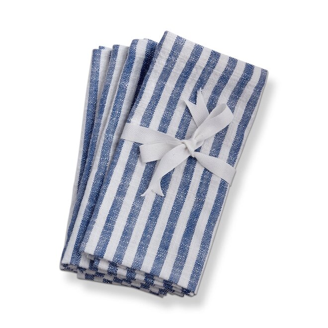 Napkin Stripe Blue Set of 4