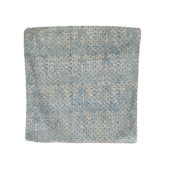 Napkin Cottage Block Print Blue with Gold Dots