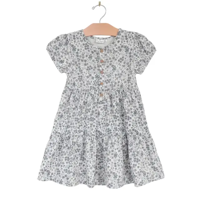 Dress Puff Sleeve Calico FLoral