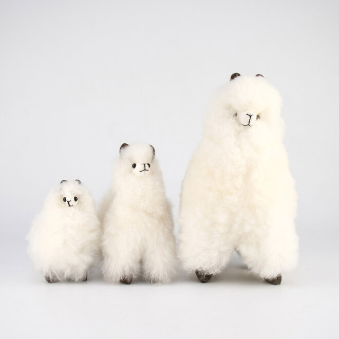 Stuffed Standing Alpaca White 5.5"