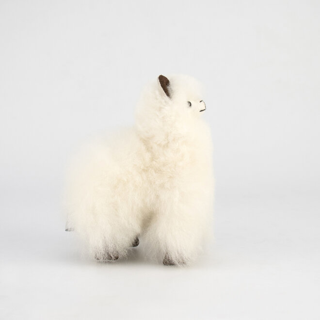Stuffed Standing Alpaca White 5.5"
