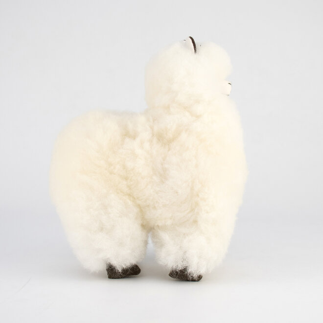 Stuffed Standing Alpaca White 8.5"
