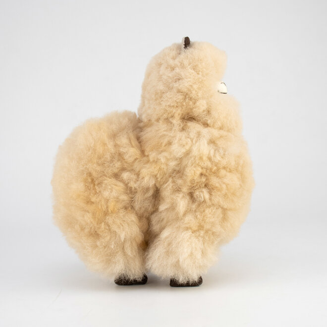 Stuffed Standing Alpaca Beige 8.5"