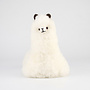 Stuffed Sitting Alpaca White