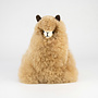 Stuffed Sitting Alpaca Beige