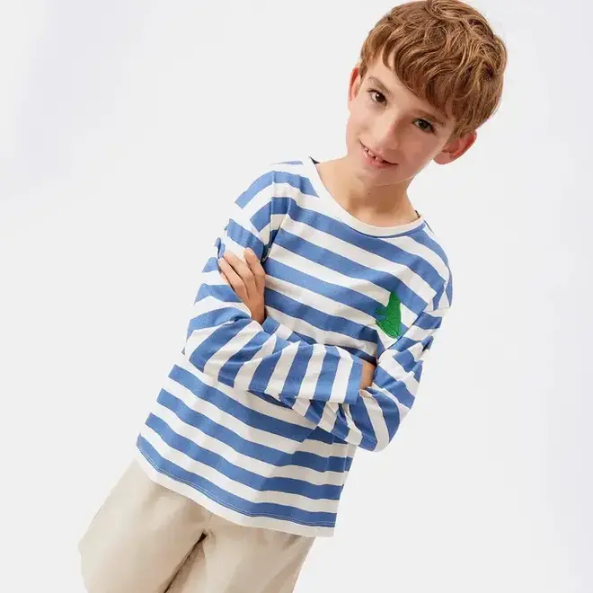 Kids T-shirt Striped Blue