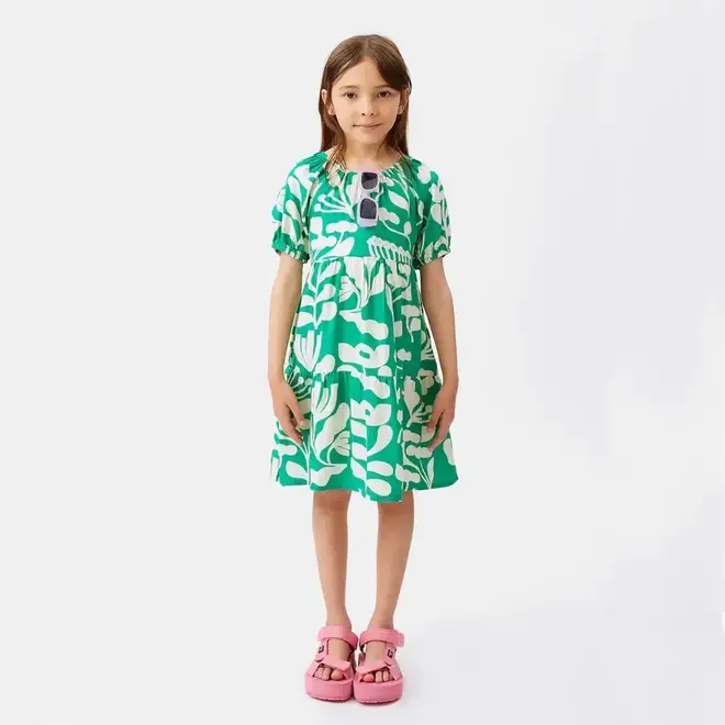 Kids Dress Hortencia Floral Green