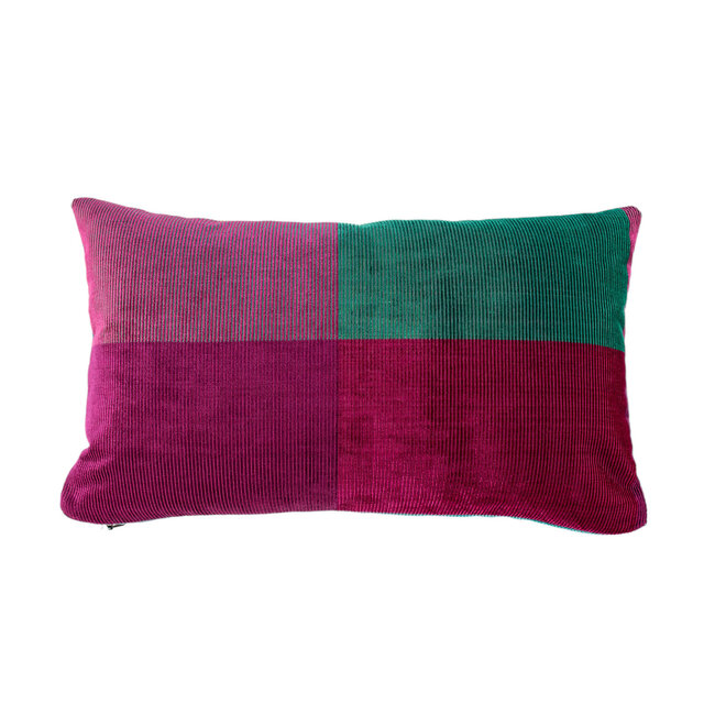 Pillow Chandigarh Sarang Fuchsia 12 x 21in